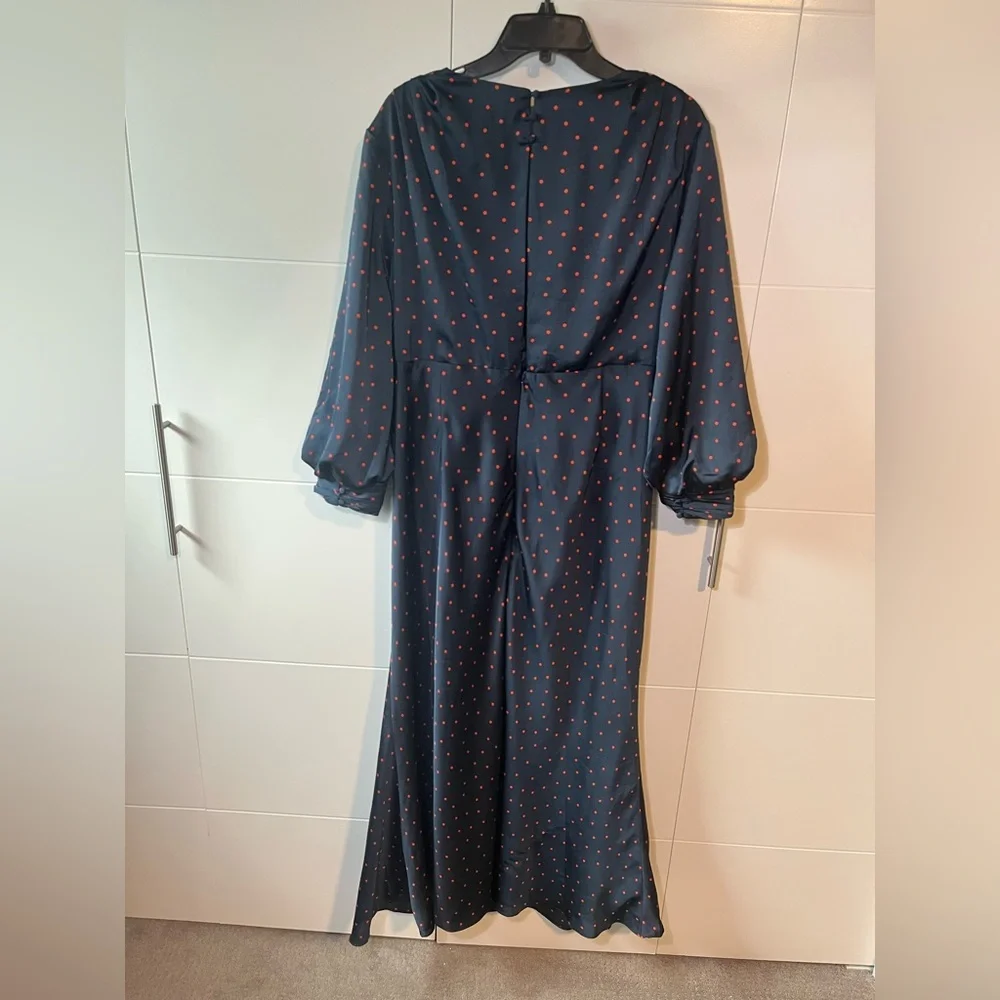 ASOS Design Maternity Tie Front Midi Dress with Button Detail Size 16 - Picture 3 of 16